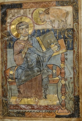 Saint Luke ca. 783 Godescalc Gospels MS Lat 1203 BnF
